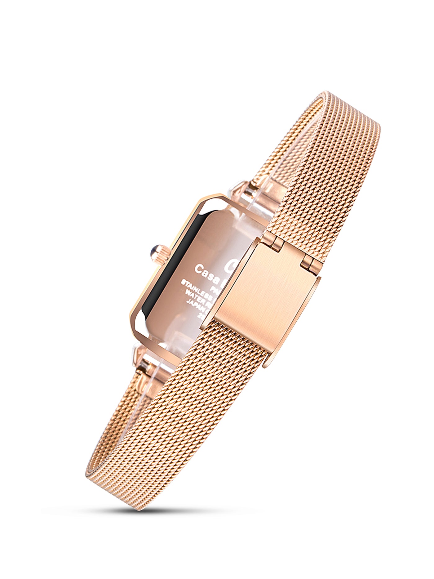 Blue Coral Watch | Rose Gold Mesh Strap