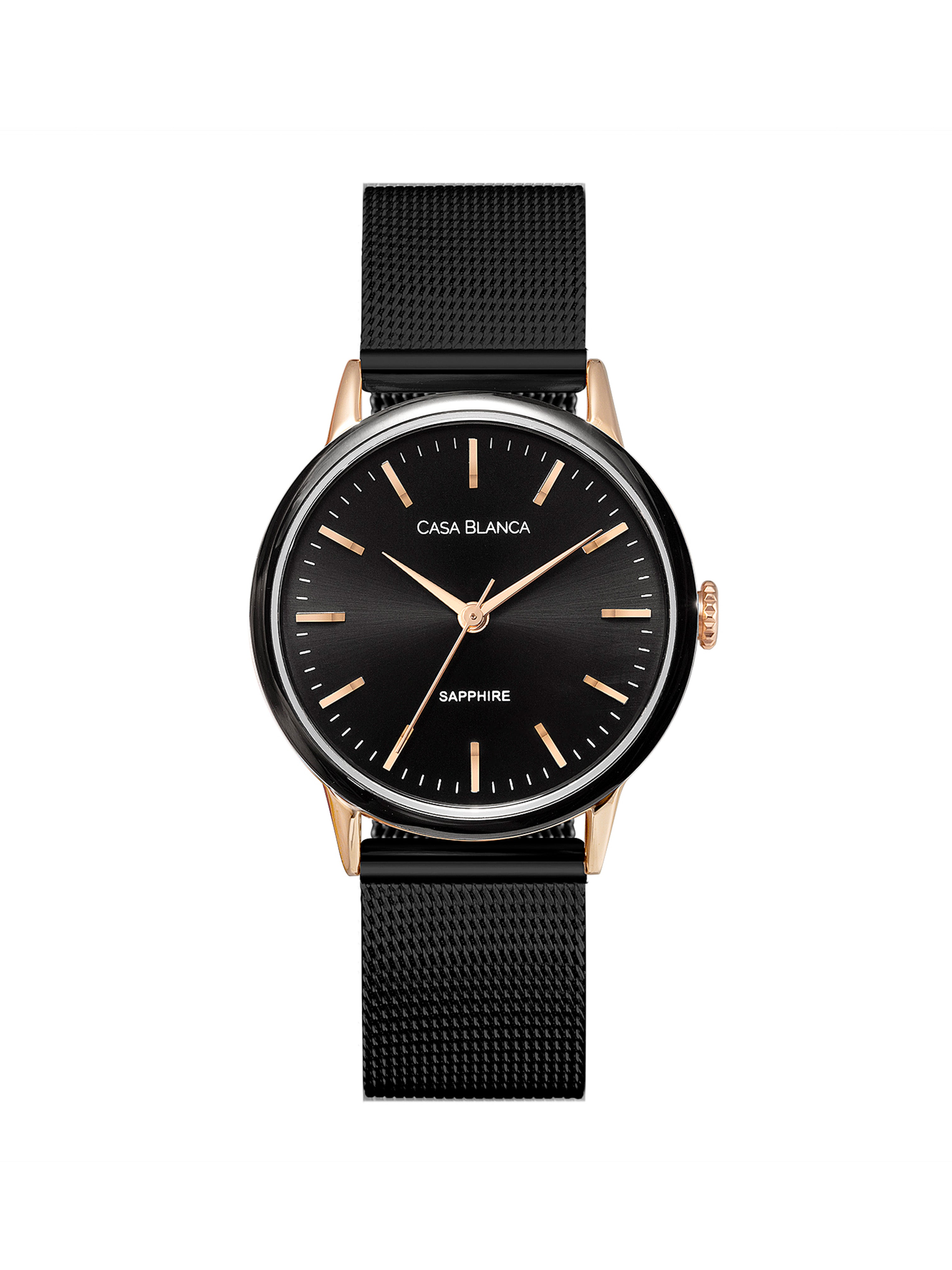 Classic Black Watch | Black Mesh Strap – Casa Blanca Official