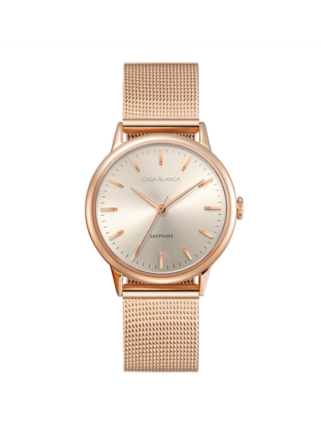 Rose gold mesh strap watch sale