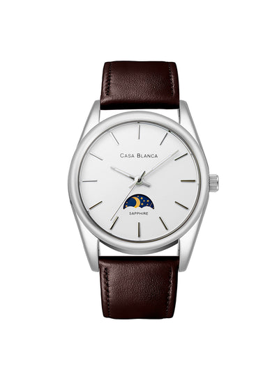 Solaire Moonphase Silver Watch