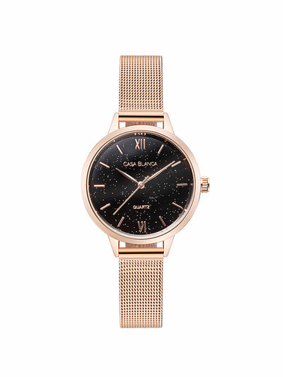 Starry Watch | Rose Gold Mesh Strap